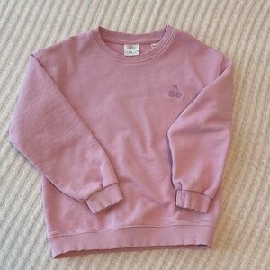 Zara Lavender Sweatshirt with Cherry Accent